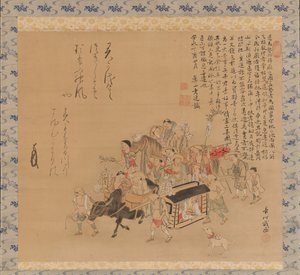 前往伊势的朝圣者，18世纪。 作者 乔戈
