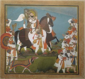 Maharana Bhim Singh和Retinue踏上狩猎之旅， 1805-10。