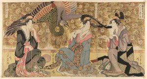 在荻宫展出的模仿歌妓的作品（荻宫雏妓图）
