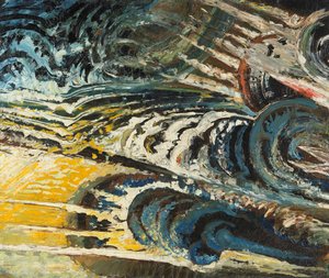 抽象未来主义作品，c.1912（布面油画） 作者 克里斯·拉努伊