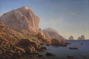 卡普里的岩石海岸日出之后 作者 克里斯汀·科布（ChristenKøbke）