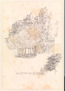 罗森达尔的大门和树木 作者 克里斯汀·科布（ChristenKøbke）
