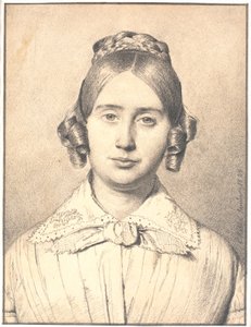 艺术家妻子苏珊娜-塞西莉（Susanne Cecilie née Købke）肖像 作者 克里斯汀·科布（ChristenKøbke）