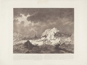 1799 年 2 月 22 日戈尔库姆在武伦拍摄的伊斯岗和戴克布里克景色/Vue des Glaces qui S