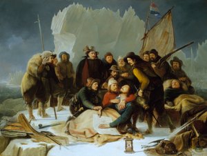 威廉-巴伦支逝世，1597 年 6 月 20 日 作者 克里斯蒂安·朱利叶斯·洛德威克·波特曼