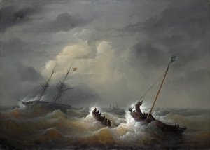 1852 年 10 月 25 日营救奥地利双桅船 "Pegno D