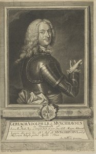 Gerlach Adolph von Munchausen的画像，1688-1770年，1738年。 作者 克里斯蒂安·弗里德里希·弗里茨奇