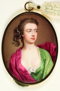 Lady Frances Wilhelmina Bentinck，Lady Byron（珐琅） 作者 克里斯蒂安·弗里德里希·辛克