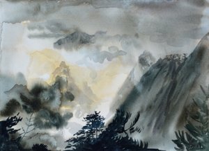 黑山，2015（纸上水彩）