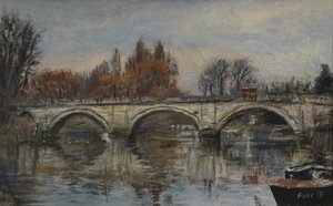 永远的秋天，红叶--里士满桥，2015（布面油画）