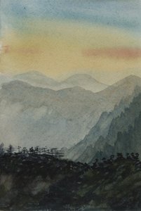 越来越近》，2015 年（纸上水彩） 作者 克里斯蒂安·福尔
