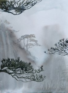 最后的群山》，2015 年（纸上水彩）