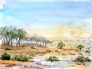 拉克沙漠，2016 年（水彩画）