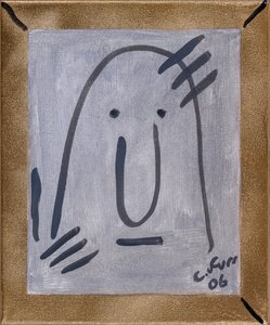 提醒我自己的存在 II 2006 年（布面油画和金色喷涂） 作者 克里斯蒂安·福尔