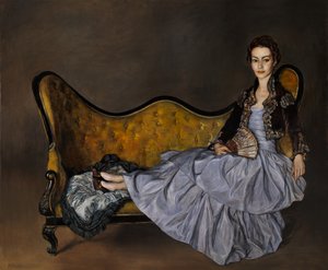 加雷夫人（仿苏洛加） 2020 年（亚麻布油画） 作者 克里斯蒂安·福尔