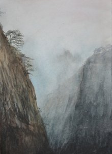 黄帝谷》，2015（纸上水彩） 作者 克里斯蒂安·福尔