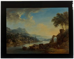 一对莱茵兰风景画