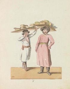 卖水果的人和卖奶酪和鲱鱼的农民 来自《圣彼得堡》系列，1799年。