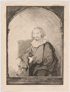 扶手椅上的男子肖像》，选自《荷兰和弗拉芒画家肖像画集》（Collection d