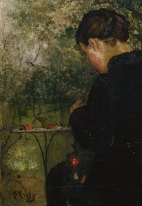 花园里的阿玛莉 作者 克里斯蒂安·克罗格（Christian Krohg）