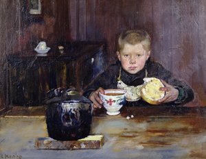 喝咖啡的跑腿男孩 作者 克里斯蒂安·克罗格（Christian Krohg）