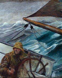 掌舵的伴侣（布面油画） 作者 克里斯蒂安·克罗格（Christian Krohg）