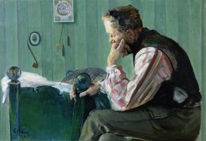 肖像，泰耶-维根（布面油画） 作者 克里斯蒂安·克罗格（Christian Krohg）