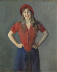 画家奥达-克罗格肖像，生于拉松 作者 克里斯蒂安·克罗格（Christian Krohg）