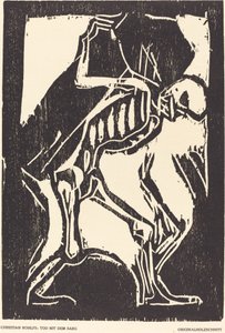 带棺材的死亡》，约1917年。 作者 克里斯蒂安·罗夫斯