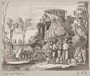 插图 til Adam Olearius，"Persianischer Rosenthal von einem Sinnreichen Poeten Schich Saadi[......]"，石勒苏益格，1660 年 作者 克里斯蒂安·罗斯吉瑟
