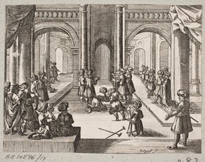 插图 til Adam Olearius，"Persianischer Rosenthal von einem Sinnreichen Poeten Schich Saadi[......]"，石勒苏益格，1660 年 作者 克里斯蒂安·罗斯吉瑟