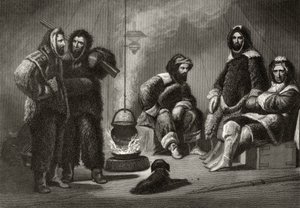 生活在布里格，由J. McGoffin雕刻，来自&39;1853年54,55年的北极探险&39;，第一卷，由Elisha Kent Kane博士（1820-57）出版，费城，1856年