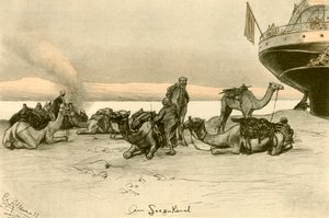 在苏伊士运河，1898年。 作者 克里斯蒂安·威廉·艾尔斯