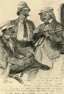 船上的欧洲人，1898年。   作者 克里斯蒂安·威廉·艾尔斯