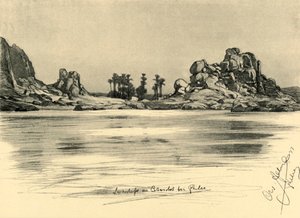 1898年，埃及尼罗河上菲莱岛附近的第一条大瀑布。  