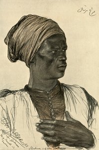 男子在 "Hatasoo "号汽船上，埃及，1898年。   作者 克里斯蒂安·威廉·艾尔斯