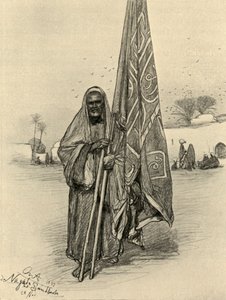 拿着旗子的人，埃及纳加达，1898年。