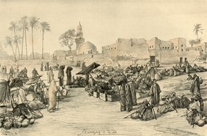 市场，埃及阿苏特，1898年。  