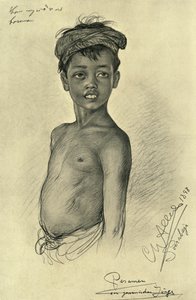 佩萨门--一个来自爪哇苏鲁巴亚的爪哇男孩，1898年。