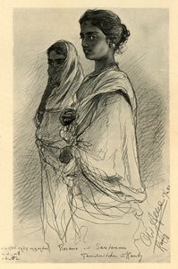 罗萨玛和桑德纳姆，泰米尔女孩，康提，锡兰，1898。