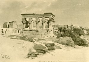 埃及菲莱岛上的伊希斯神庙和特拉扬亭，1898年。  