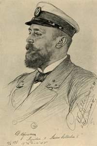 德皇威廉二世号 "的舰长，1898年。   作者 克里斯蒂安·威廉·艾尔斯