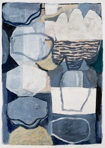 地平线，2023 年（拼贴画、丙烯酸、房屋颜料、混合媒介，印在卡片上） 作者 克里斯蒂娜·费迪克