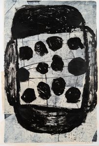粒子反弹，2020 年（单色印刷、拼贴画和纸面颜料） 作者 克里斯蒂娜·费迪克