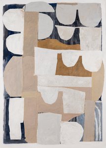 恢复 1，2023 年（拼贴画、丙烯酸、房屋涂料、混合媒介，印在卡片上） 作者 克里斯蒂娜·费迪克