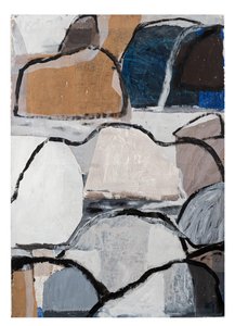 道路，2023 年（拼贴画、丙烯酸、纸上房屋涂料） 作者 克里斯蒂娜·费迪克