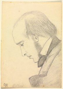 威廉-迈克尔-罗塞蒂的画像，约1853年。 作者 克里斯蒂娜（Christina Georgina）Rossetti