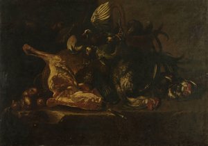 有肉和死鸟的静物 作者 克里斯托弗·普伊特林克