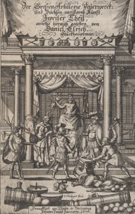 标题页，"Der Grossen Artillerie Feuerwerck ..."，1676年。 作者 克里斯托夫·梅茨格