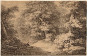 山毛榉林与休息的旅行者，1803年。